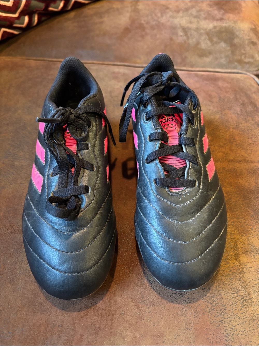 adidas Kids Black and Pink Athletic Sneakers